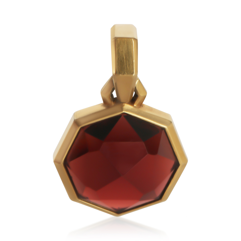David Yurman Yellow Gold Garnet Pendant
